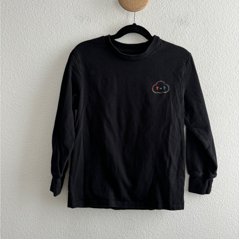 GUESS x Friendswithyou Kids Rainbow Black Long Sleeve Tshirt